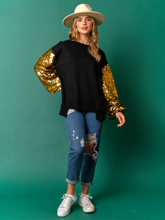 Holiday Sparkle Sequin Sweatshirt