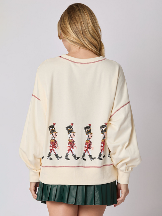 Christmas Small Soldier Sequin Sweatshirt 