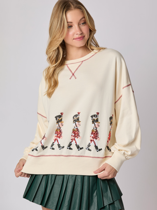 Christmas Small Soldier Sequin Sweatshirt 