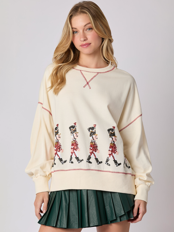 Christmas Small Soldier Sequin Sweatshirt 