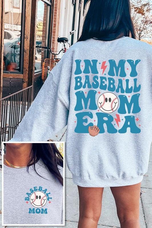 "In My Baseball Mom Era" Graphic Sweatshirt - Klazzi Fashion Boutique