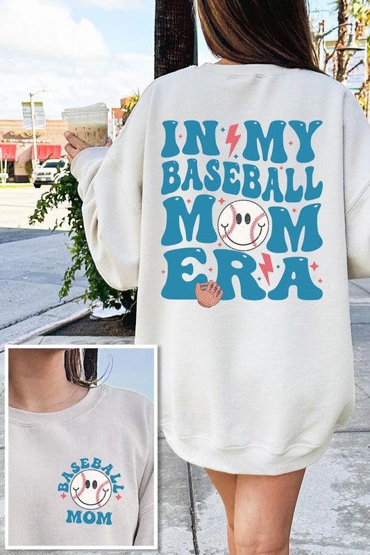 "In My Baseball Mom Era" Graphic Sweatshirt - Klazzi Fashion Boutique