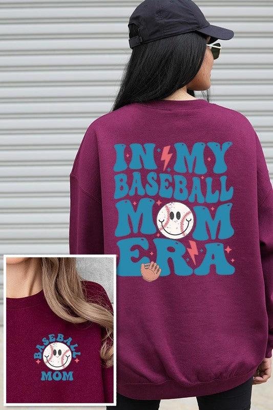 "In My Baseball Mom Era" Graphic Sweatshirt - Klazzi Fashion Boutique