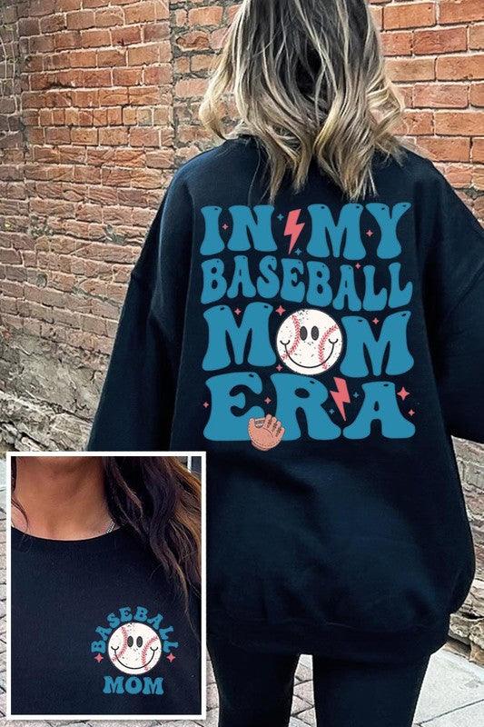 "In My Baseball Mom Era" Graphic Sweatshirt - Klazzi Fashion Boutique