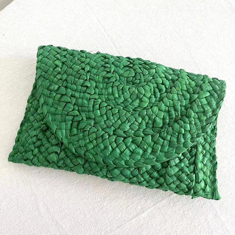 Isabella Corn Husk Weave Clutch Bags - Klazzi Fashion Boutique