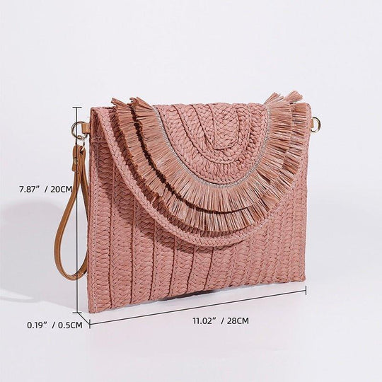 Isabella Corn Husk Weave Clutch Bags - Klazzi Fashion Boutique