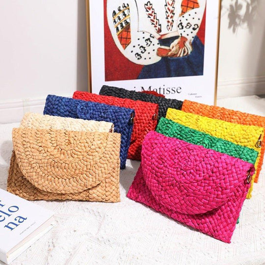 Isabella Corn Husk Weave Clutch Bags - Klazzi Fashion Boutique