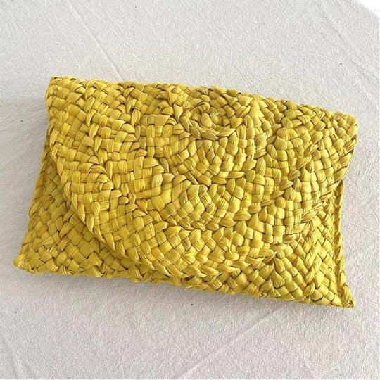 Isabella Corn Husk Weave Clutch Bags - Klazzi Fashion Boutique