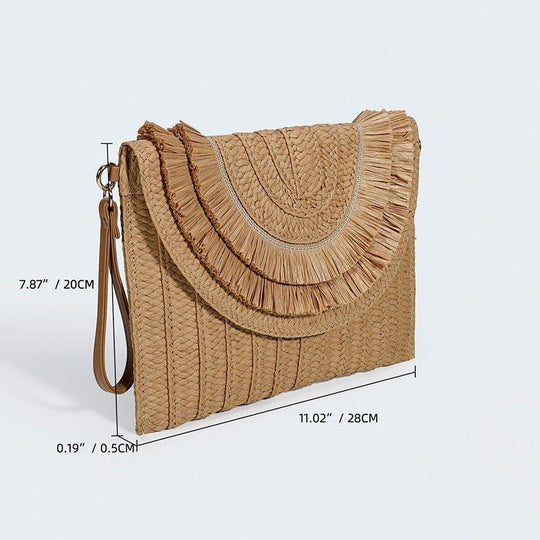 Isabella Corn Husk Weave Clutch Bags - Klazzi Fashion Boutique