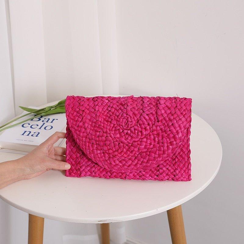 Isabella Corn Husk Weave Clutch Bags - Klazzi Fashion Boutique