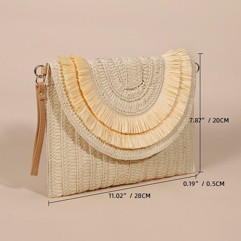 Isabella Corn Husk Weave Clutch Bags - Klazzi Fashion Boutique