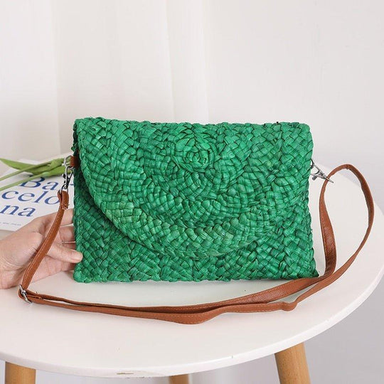 Isabella Corn Husk Weave Clutch Bags - Klazzi Fashion Boutique