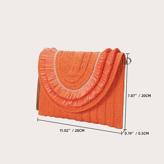 Isabella Corn Husk Weave Clutch Bags - Klazzi Fashion Boutique