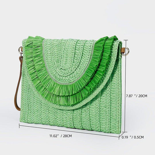 Isabella Corn Husk Weave Clutch Bags - Klazzi Fashion Boutique