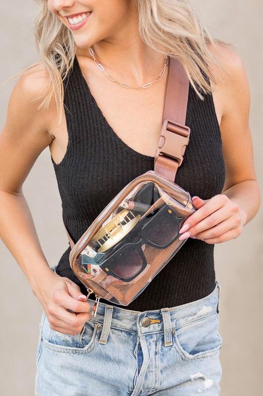 Jada Clear Stadium Sling Bag - Klazzi Fashion Boutique