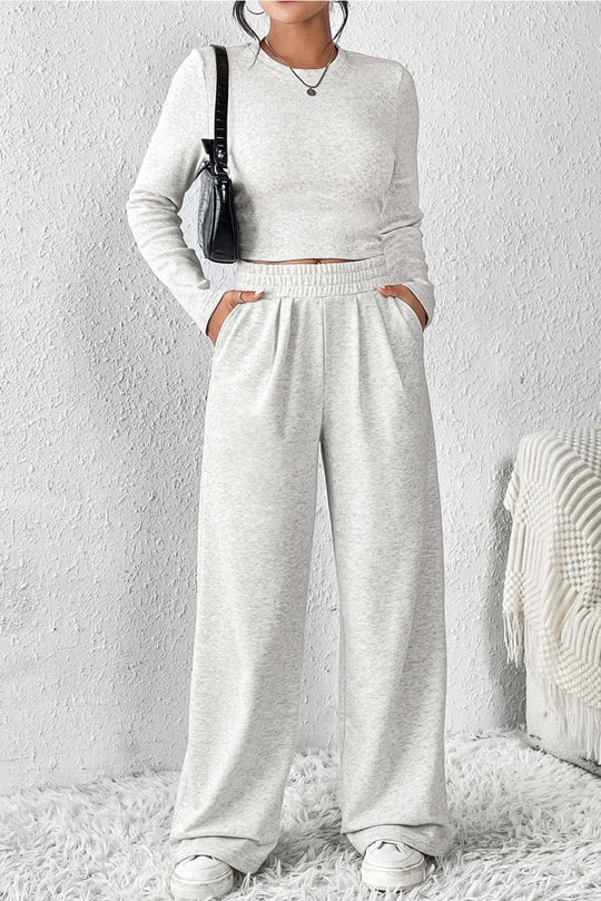 Jenna Crop Sweater Two Piece Set - Klazzi Fashion Boutique