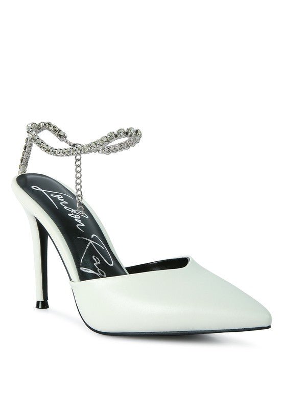 Joyce Rhinestone Mule Sandals - Klazzi Fashion Boutique