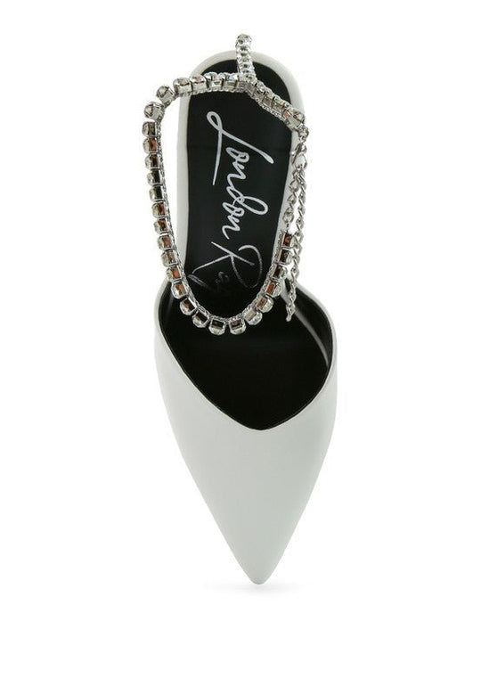 Joyce Rhinestone Mule Sandals - Klazzi Fashion Boutique