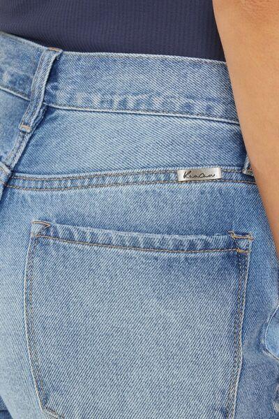 Kancan High Waist Chewed Up Straight Denim - Klazzi Fashion Boutique