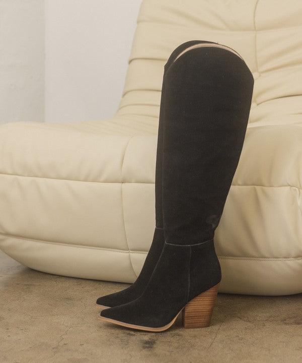 Clara High-Knee Western Boots