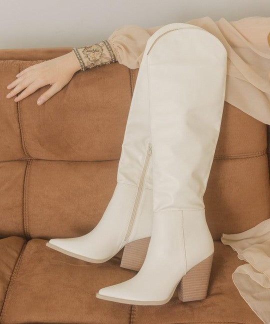 Clara High-Knee Western Boots