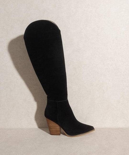 Kenndy High-Knee Western Boots - Klazzi Fashion Boutique