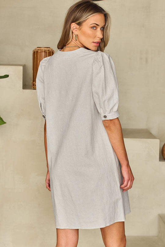 Kimberly Beige Shift Dress - Klazzi Fashion Boutique