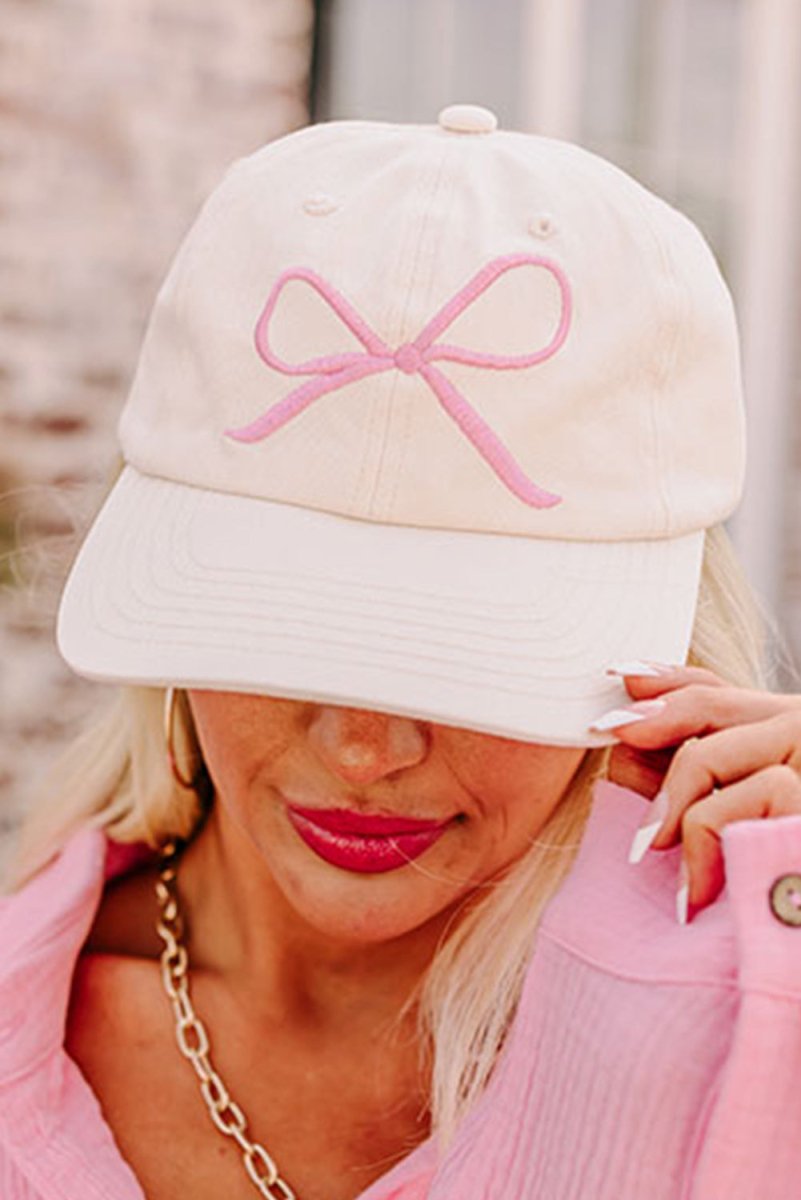 Klassy Girl Bow Embroidered Baseball Cap - Klazzi Fashion Boutique