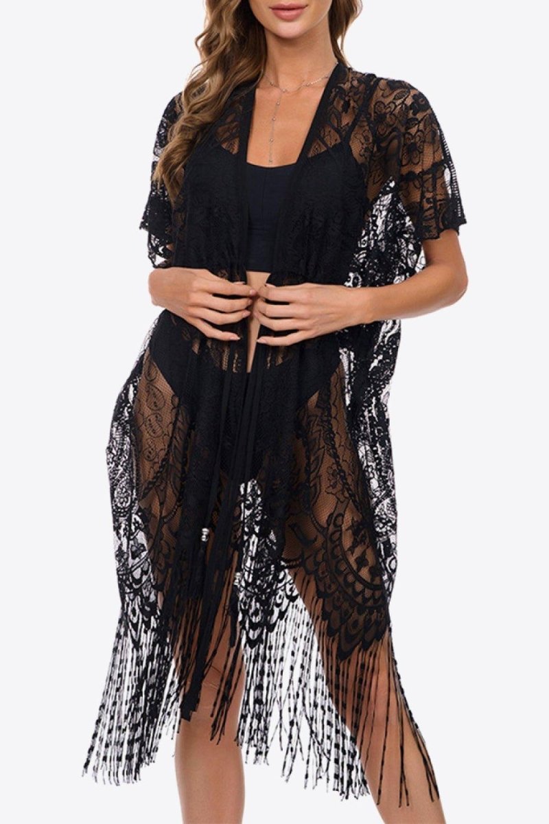 Lace Fringe Cover - Up - Klazzi Fashion Boutique