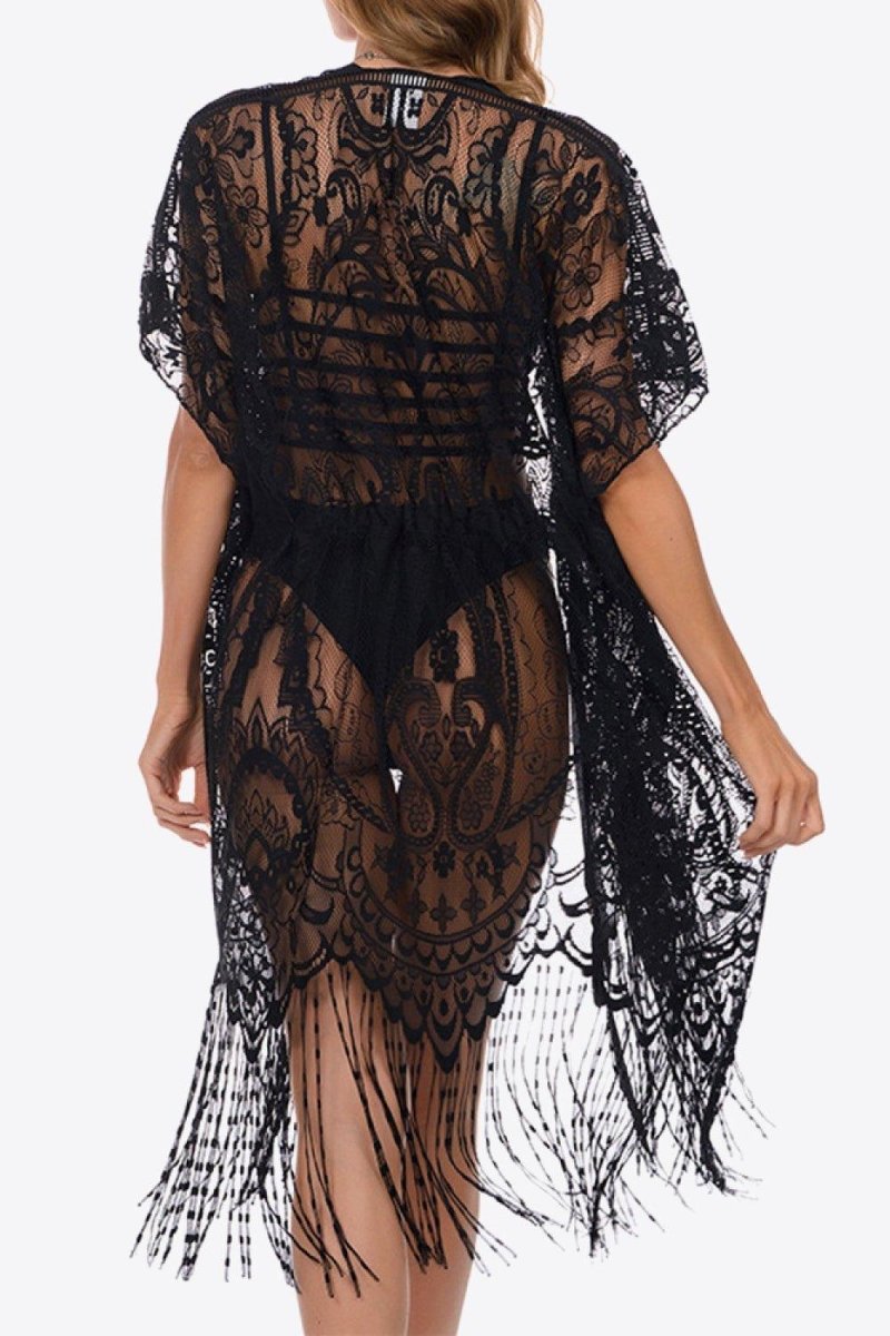 Lace Fringe Cover - Up - Klazzi Fashion Boutique