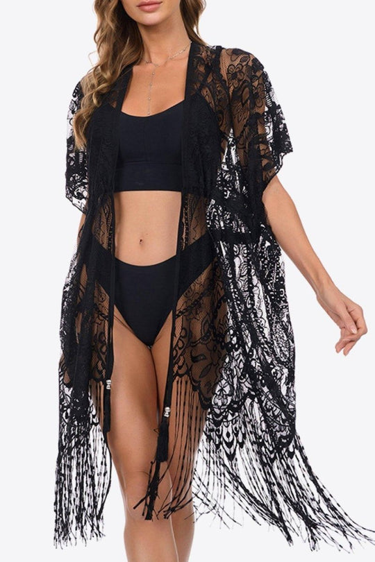 Lace Fringe Cover - Up - Klazzi Fashion Boutique