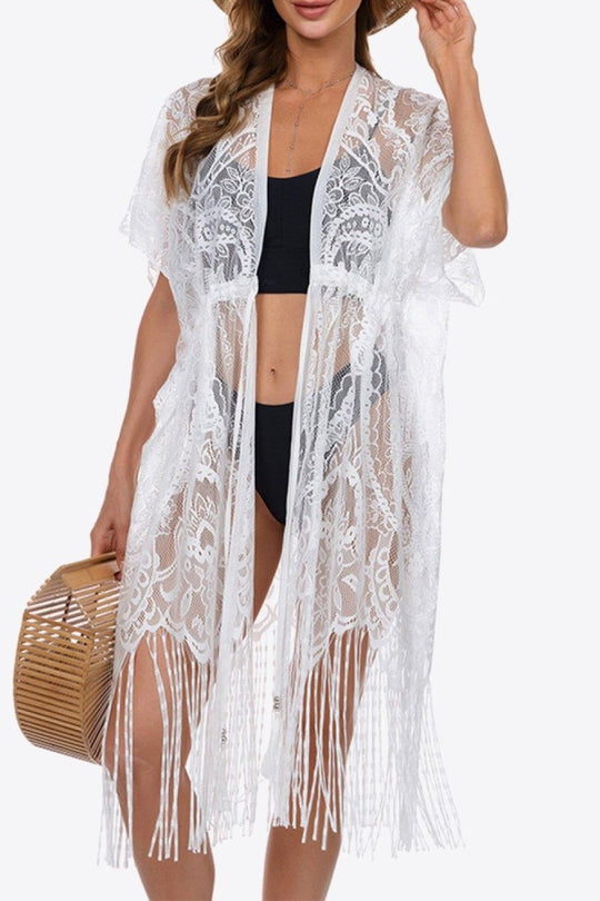 Lace Fringe Cover - Up - Klazzi Fashion Boutique