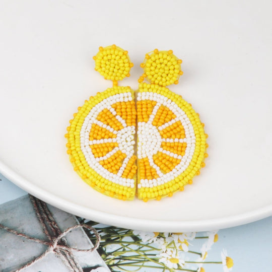 Lemon Zest Beaded Earrings - Klazzi Fashion Boutique