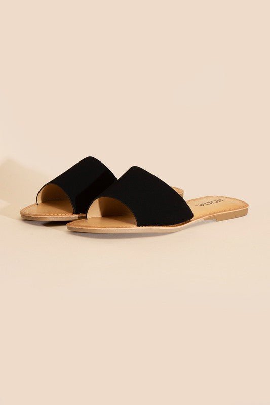 Lena Flat Slide Sandals - Klazzi Fashion Boutique