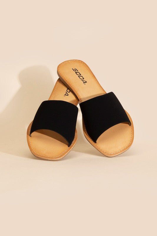 Lena Flat Slide Sandals - Klazzi Fashion Boutique