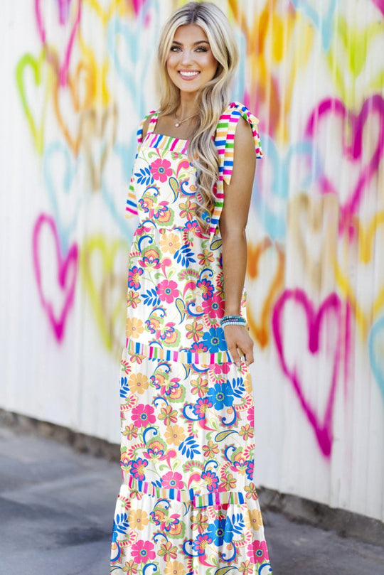 Lena Multi Floral Maxi Dress - Klazzi Fashion Boutique