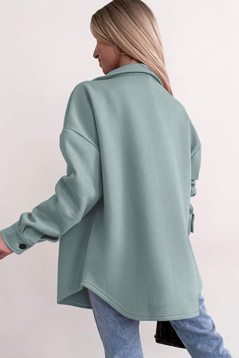 Leona Long Sleeve Shacket - Klazzi Fashion Boutique