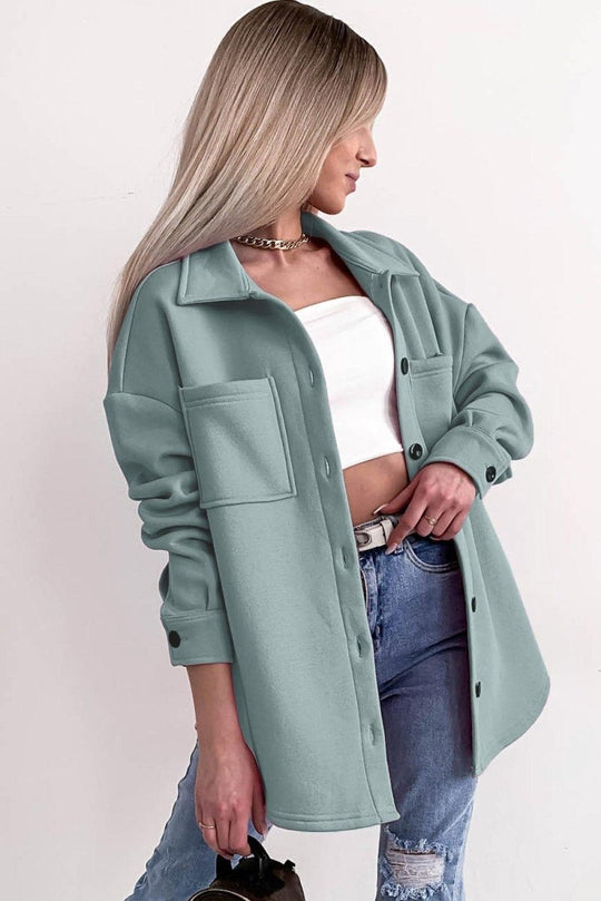 Leona Long Sleeve Shacket - Klazzi Fashion Boutique