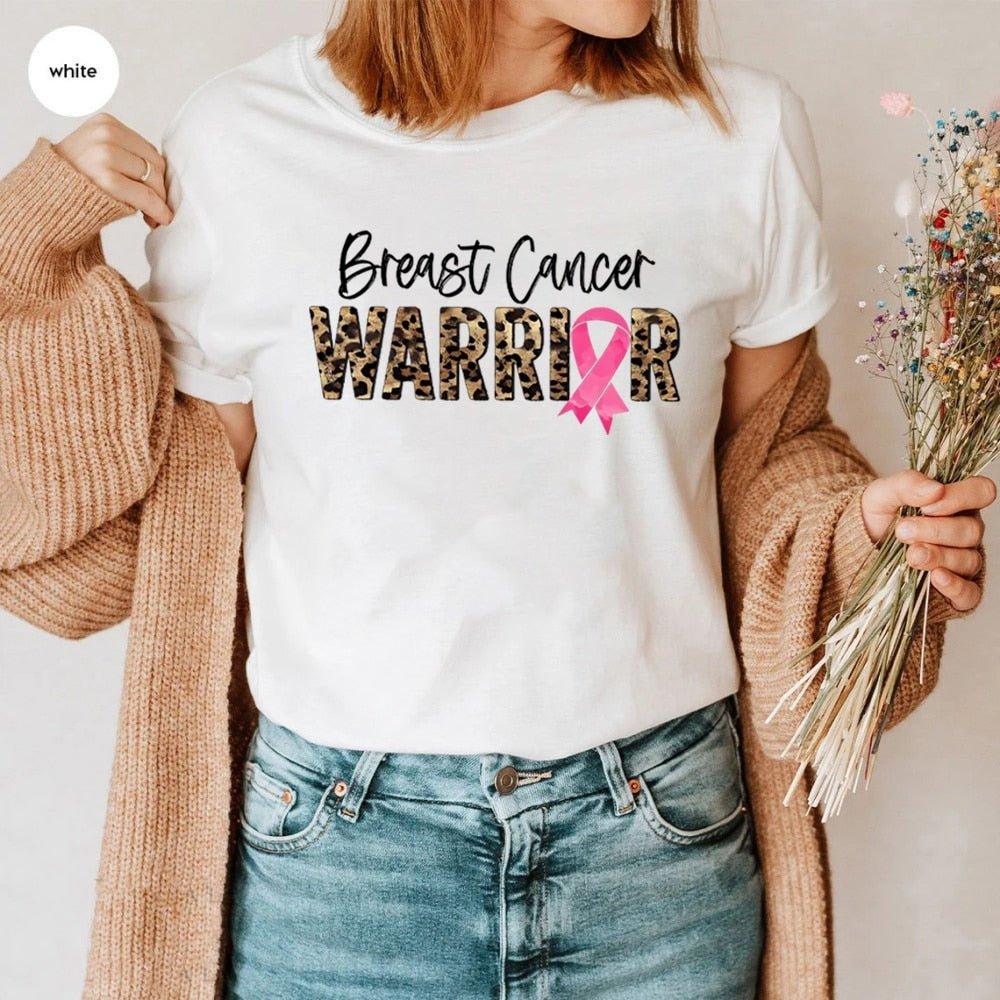 Leopard Warrior Breast Cancer T Shirt - Klazzi Fashion Boutique