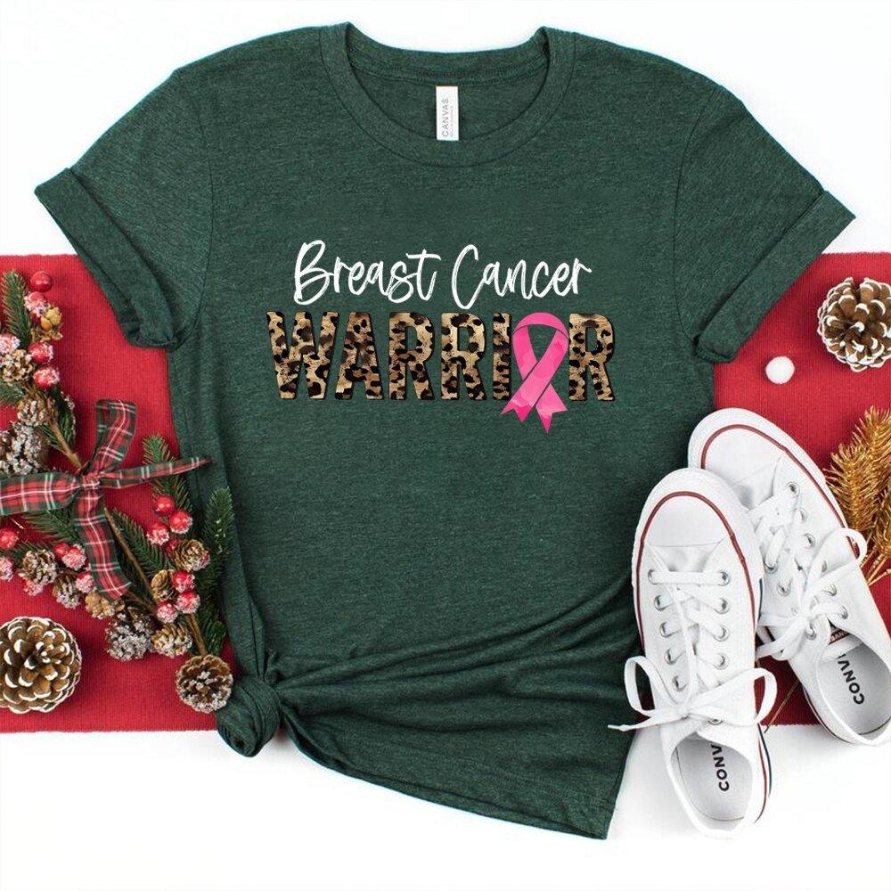 Leopard Warrior Breast Cancer T Shirt - Klazzi Fashion Boutique