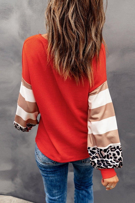 Leopards and Stripes Sweater - Klazzi Fashion Boutique