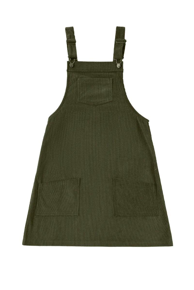 Lillie Corduroy Overall Dress - Klazzi Fashion Boutique