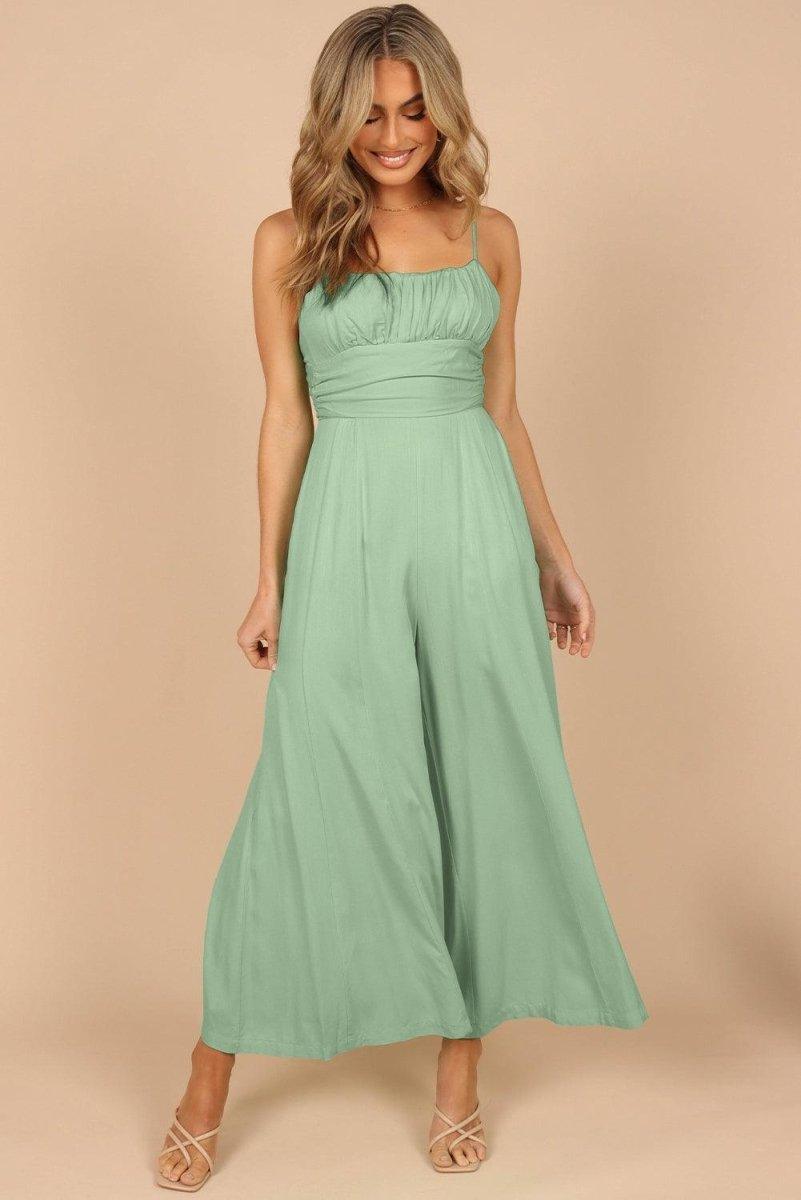 Lizzy Backless Knot Wide - Leg Jumpsuit - Klazzi Fashion Boutique