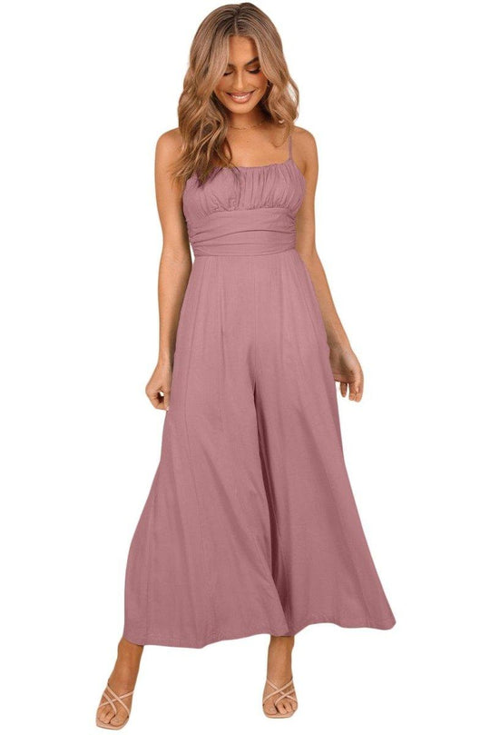 Lizzy Backless Knot Wide - Leg Jumpsuit - Klazzi Fashion Boutique