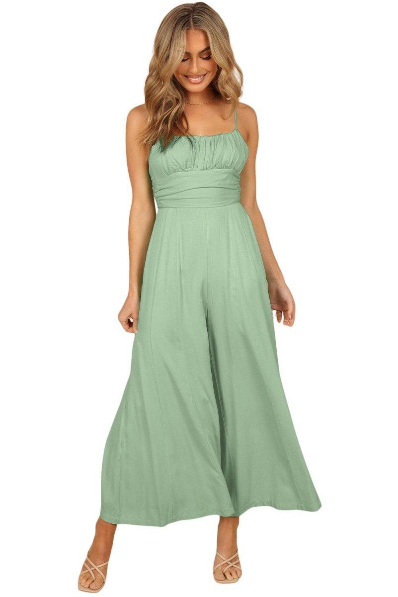 Lizzy Backless Knot Wide - Leg Jumpsuit - Klazzi Fashion Boutique