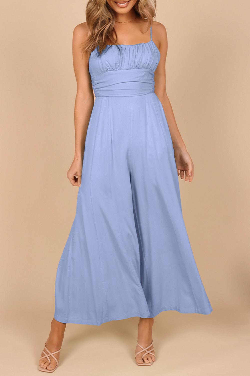 Lizzy Backless Knot Wide-Leg Jumpsuit