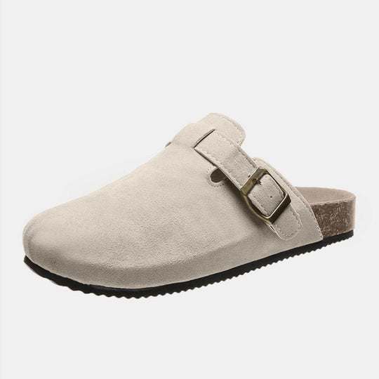 London Suede Buckle Slide - Klazzi Fashion Boutique