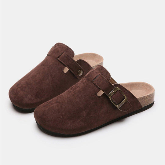 London Suede Buckle Slide - Klazzi Fashion Boutique