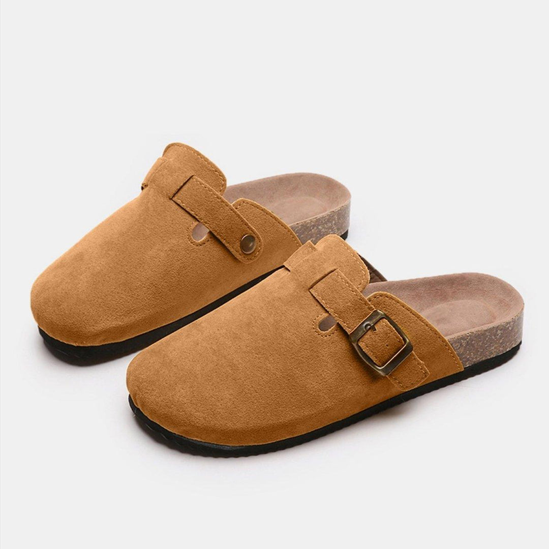 London Suede Buckle Slide - Klazzi Fashion Boutique