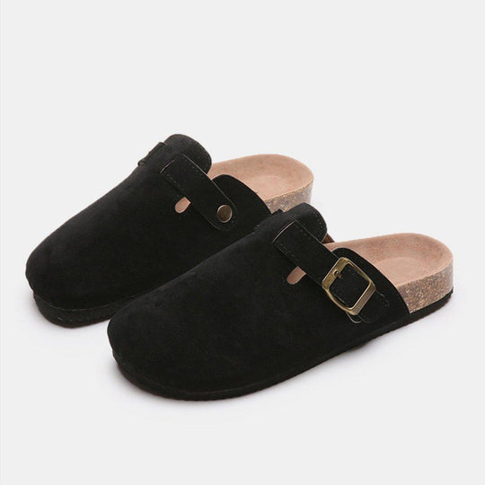 London Suede Buckle Slide - Klazzi Fashion Boutique